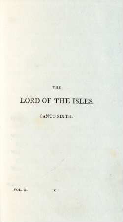 The Lord of the isles. Canto Sixth
