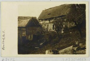 Bauernhaus und Nebengebäude in Biensdorf Nr. 8 (Liebstadt) südlich von Weesenstein