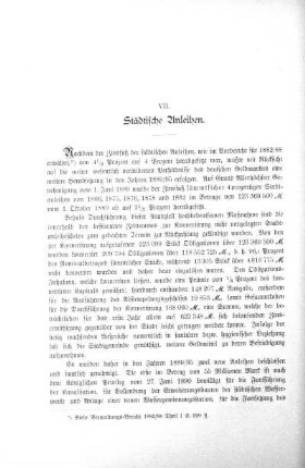 VII. Städtische Anleihen