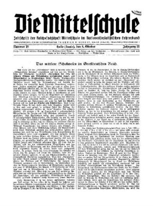Das mittlere Schulwesen im Großdeutschen Reich