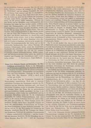 93-95 [Rezension] Franz, Erich, Deutsche Klassik und Reformation