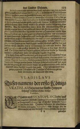 Vladislaus Dieses namens der erste, Königs Vratislai Sohn, und der fünffte Hertzog in Behaimb nach dem Ersten Könige Vratislao