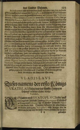 Vladislaus Dieses namens der erste, Königs Vratislai Sohn, und der fünffte Hertzog in Behaimb nach dem Ersten Könige Vratislao
