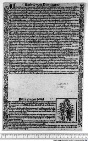 Ain lyed vom Bentzenawer : = Die fraw von himel