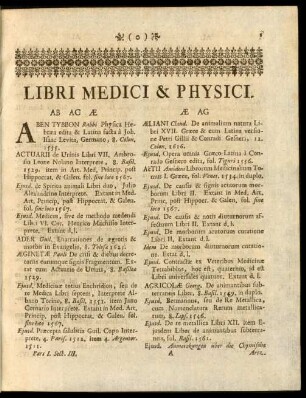 Libri Medici & Physici.