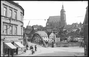 Penig. Muldenbrücke und Stadtkirche