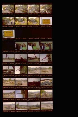 Baustelle der "Stuttgarter Messe- und Kongressgesellschaft mbH" (SMK) auf dem Messegelände, 06.10.1986 Baustelle der Schlichenmaiers, 04.10.1986 Schild "Rastatt Zollgrenzbezirk"