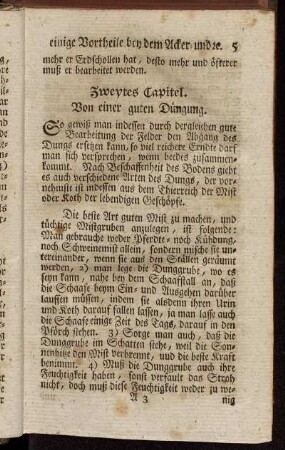 Zweytes Capitel. Von einer guten Düngung.