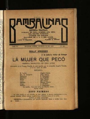 La mujer que pecó : comedia dramática en tres actos