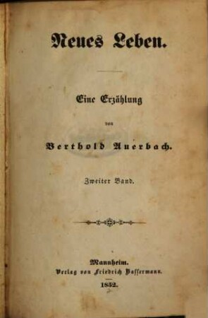 Neues Leben : Eine Erzählung, 2