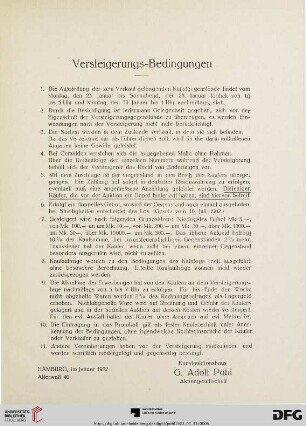 Versteigerungs-Bedingungen
