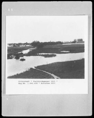 Otterstadt, Photo vom Rheinhochwasser 1910