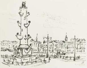 Leningrad - Rostralsäule auf der Wassiljew-Insel