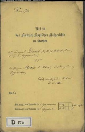 Düwel Nr. 12 zu Alverdissen gegen Strate Nr. 15 zu Alverdissen - Besitz von Hofraum