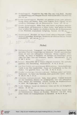 Möbel (Nr. 219-247)