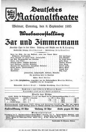 Zar und Zimmermann