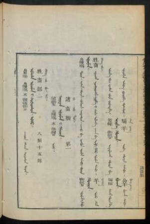 Eiten ujima i hacin. uju = 諸蓄類 第一