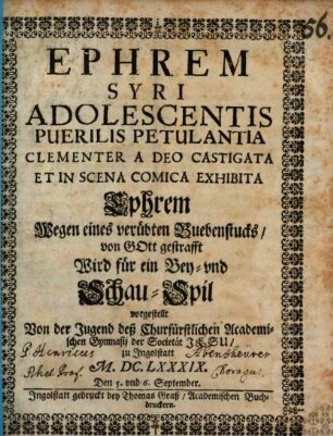 Ephraem Syri adolescentis puerilis petulantia ... castigata