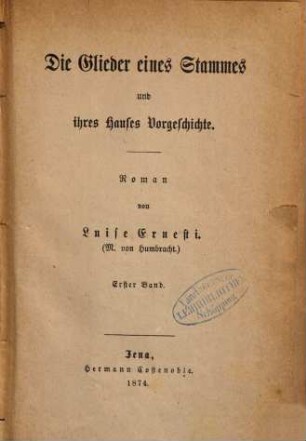 Ein kaiserlicher Wahlspruch : Roman von Luise Ernesti , 1,1