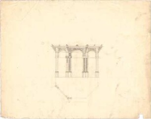 Speeth, Ferdinand; Pavillon - Teilgrundriss, Ansicht