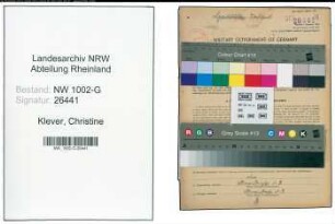 Entnazifizierung Christine Klever, geb. 29.05.1885 (Gastwirtin)