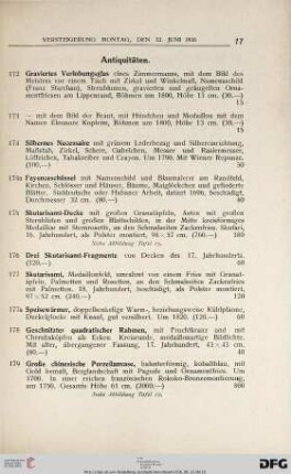 Antiquitäten (Nr. 172-202)