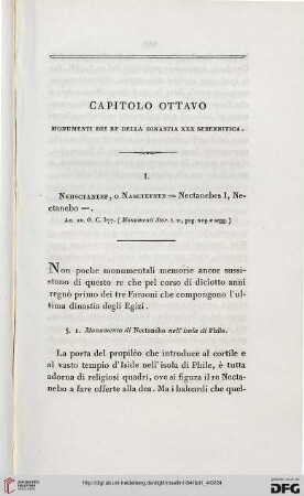 Capitolo ottavo: Monumenti dei Re della Dinastia XXX Sebennitica