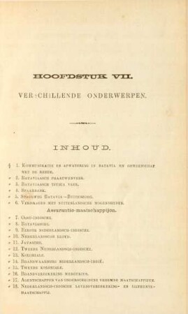 Hoofdstuk VI. Verschillende onderwerpen