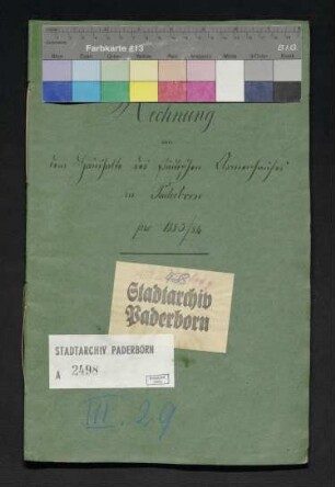 Rechnung vom Haushalt des städtischen Armenhauses 1883/84