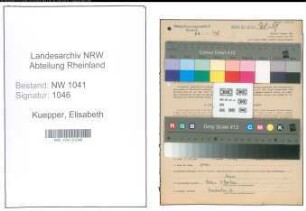 Entnazifizierung Elisabeth Kuepper , geb. 09.07.1893 (Lehrerin)