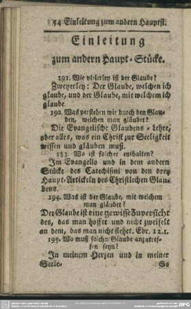 Einleitung zum andern Haupt-Stücke