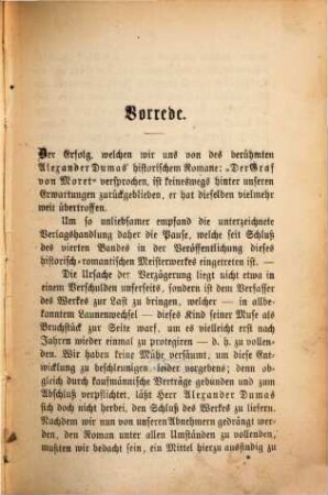 Der Graf von Moret : Historischer Roman von Alexander Dumas. 5