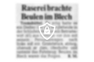 Raserei brachte Beulen im Blech