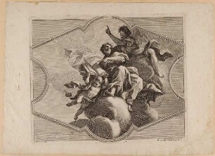 Evangelist Matthäus auf Wolken, Blatt aus der Folge "Deckenmalerei"