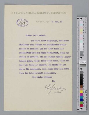 Brief an Richard Dehmel