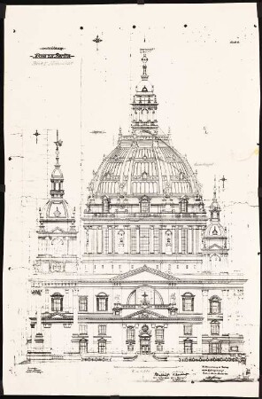 Berliner Dom: Südansicht ca. 1:200