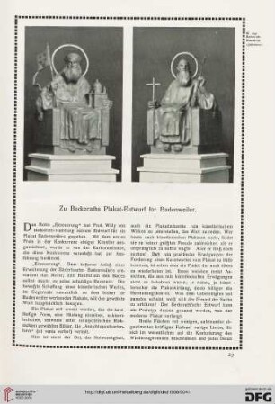 Zu Beckeraths Plakat-Entwurf für Badenweiler