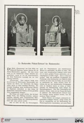Zu Beckeraths Plakat-Entwurf für Badenweiler