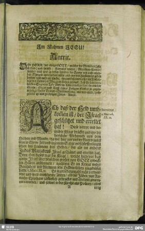 Leichenpredigt : Letzer und herrlichster Sieg in den Kriegen des HErrn. Antritt. [Leich-Text]. Eingang. Abhandelung