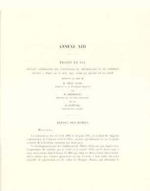 Annexe XIII. Projet de Loi ...