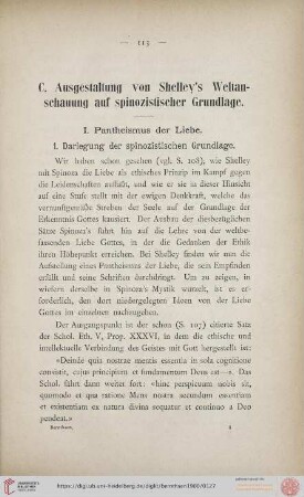 I. Pantheismus der Liebe
