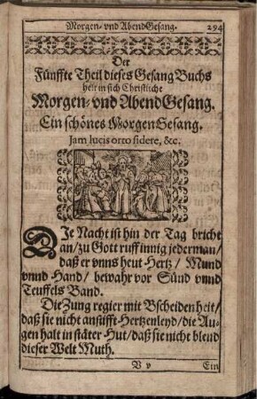 Der Fünffte Theil dieses GesangBuchs hält in sich Christliche Morgen- und AbendGesang