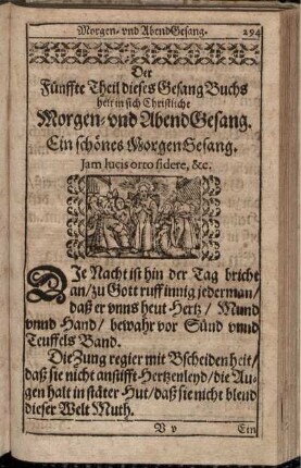 Der Fünffte Theil dieses GesangBuchs hält in sich Christliche Morgen- und AbendGesang