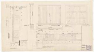 Wohnhaus Mildenberger, Hochberg: Garagentor: Ansichten, Schnitte 1:10, Details 1:1
