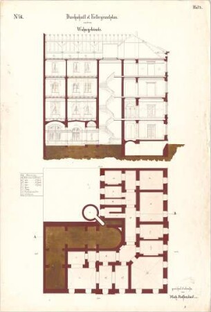 Reiffenstuel, Michael; Wohngebäude - Grundriss Keller, Schnitt