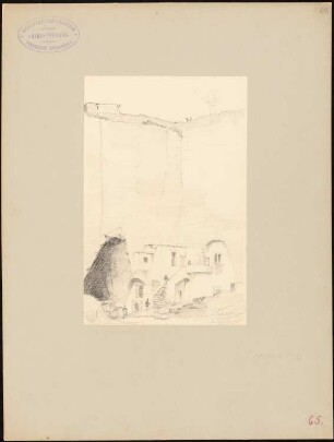 Straßenbild am Posillipo bei Neapel: Perspektivische Ansicht
