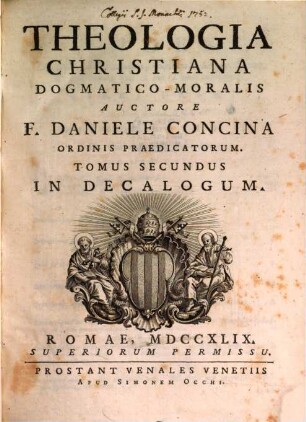 Theologia Christiana Dogmatico-Moralis, 2. In Decalogum