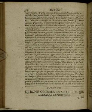 Caput XII. De Bonis Operibus In Specie, Deque Decalogi Expositione.