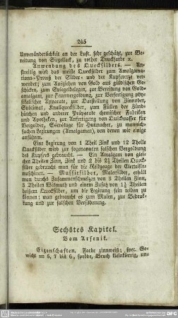 Sechstes Kapitel. Vom Arsenik