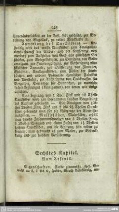 Sechstes Kapitel. Vom Arsenik